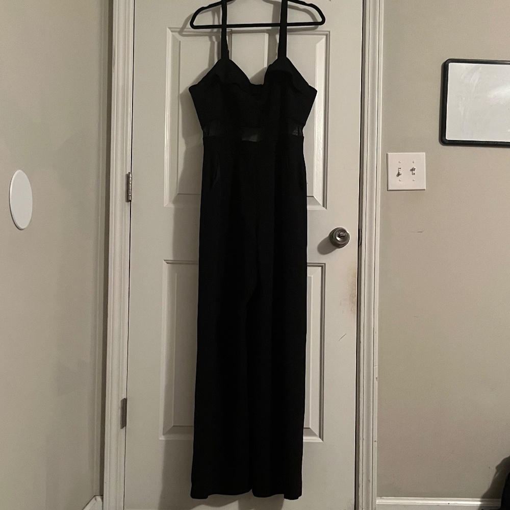 Dress the Population Size Large Black maxi Jumpsuit